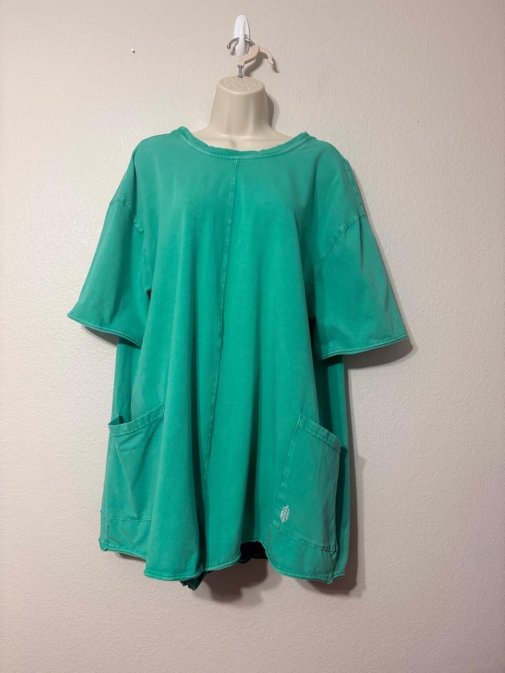 Free People Movement Hot Shot Casual Green Short Romper Oversized Roomy Pockets - Picture 6 of 16
